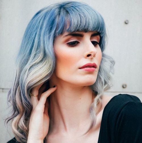 10 Fascinating Blue Hair Color Designs & Ombre Hairstyles