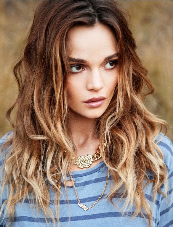 Best Long Hairstyles for 2015: Ombre Wavy Hair