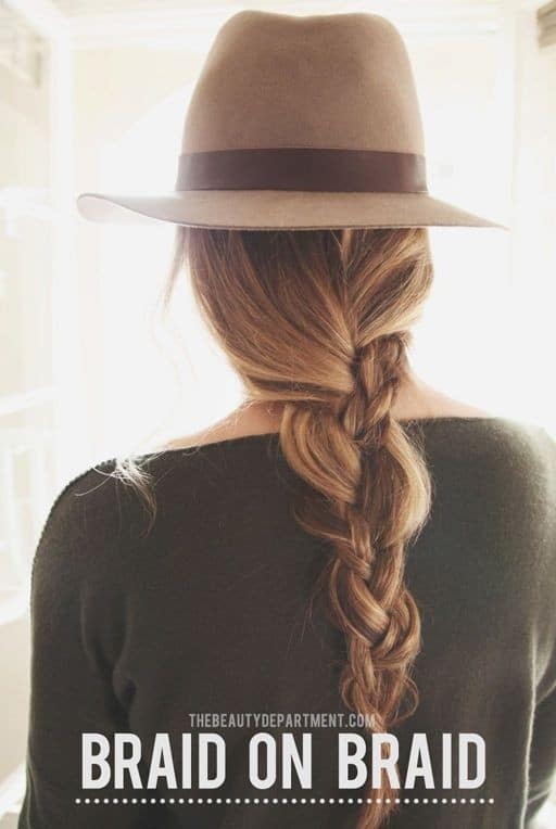 Messy Braids with Hats - Holiday Hairstyle Designs