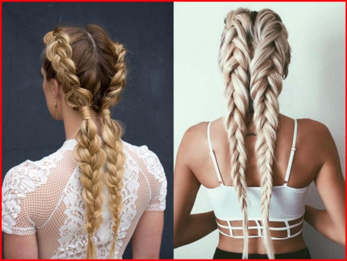 Double Dutch Fishtail Braids | Short Hair Models