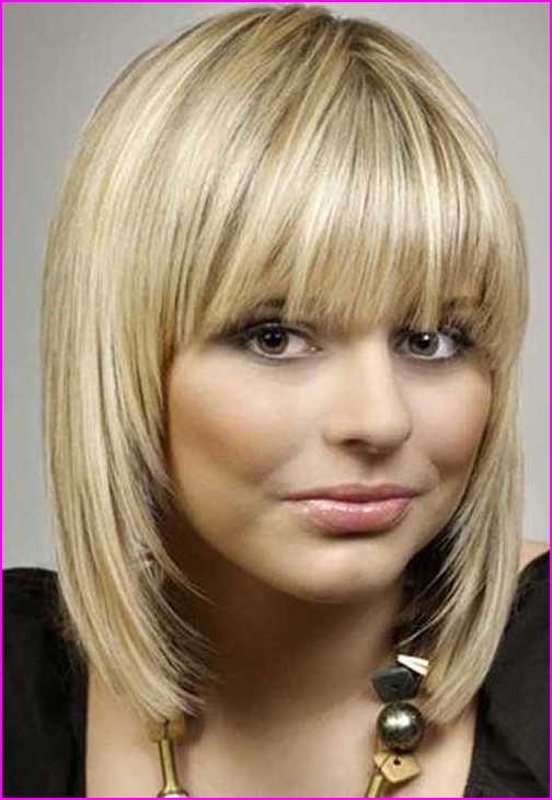 Medium Straight Hairstyles with Side Bangs | Short Hair Models