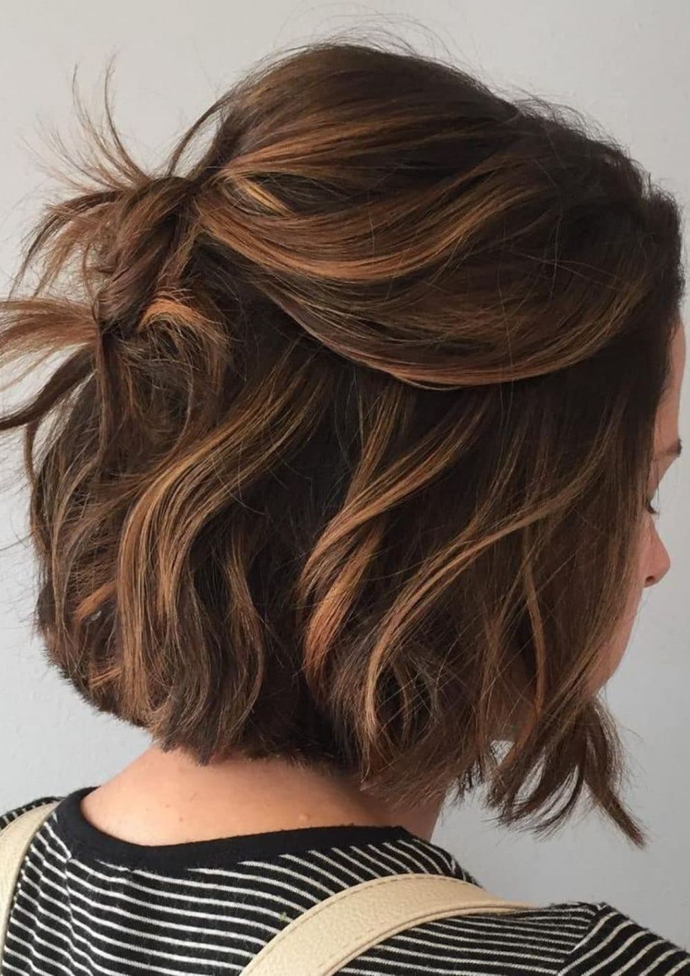 28 Incredible Examples Of Caramel Balayage On Short Dark Brown Hair 