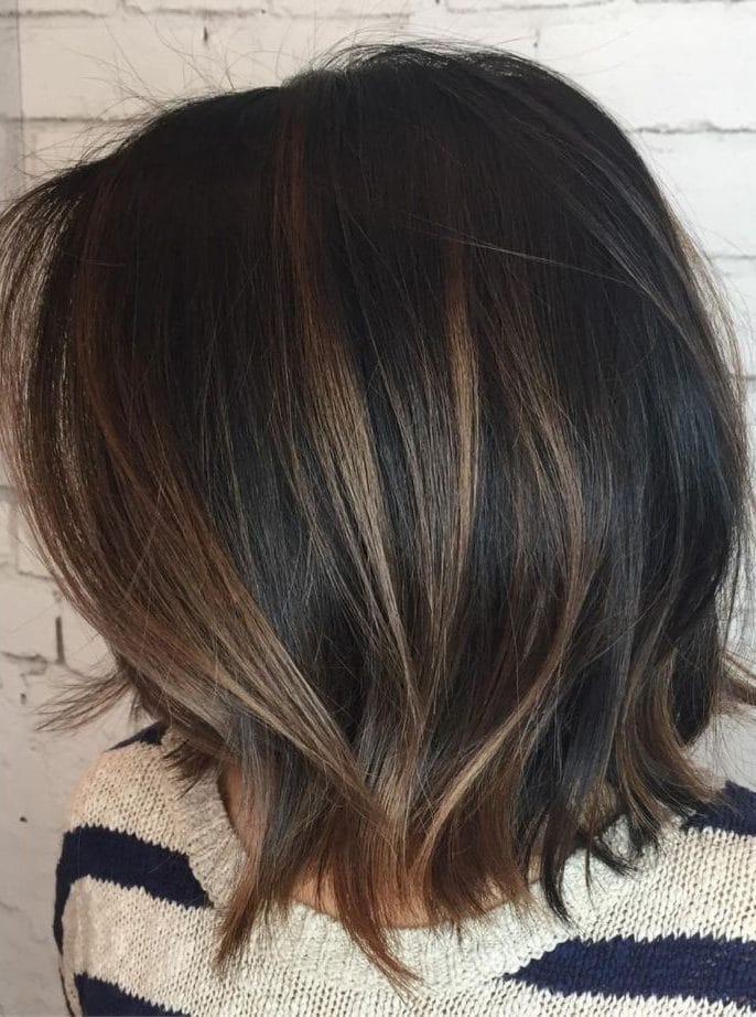 28 Incredible Examples Of Caramel Balayage On Short Dark