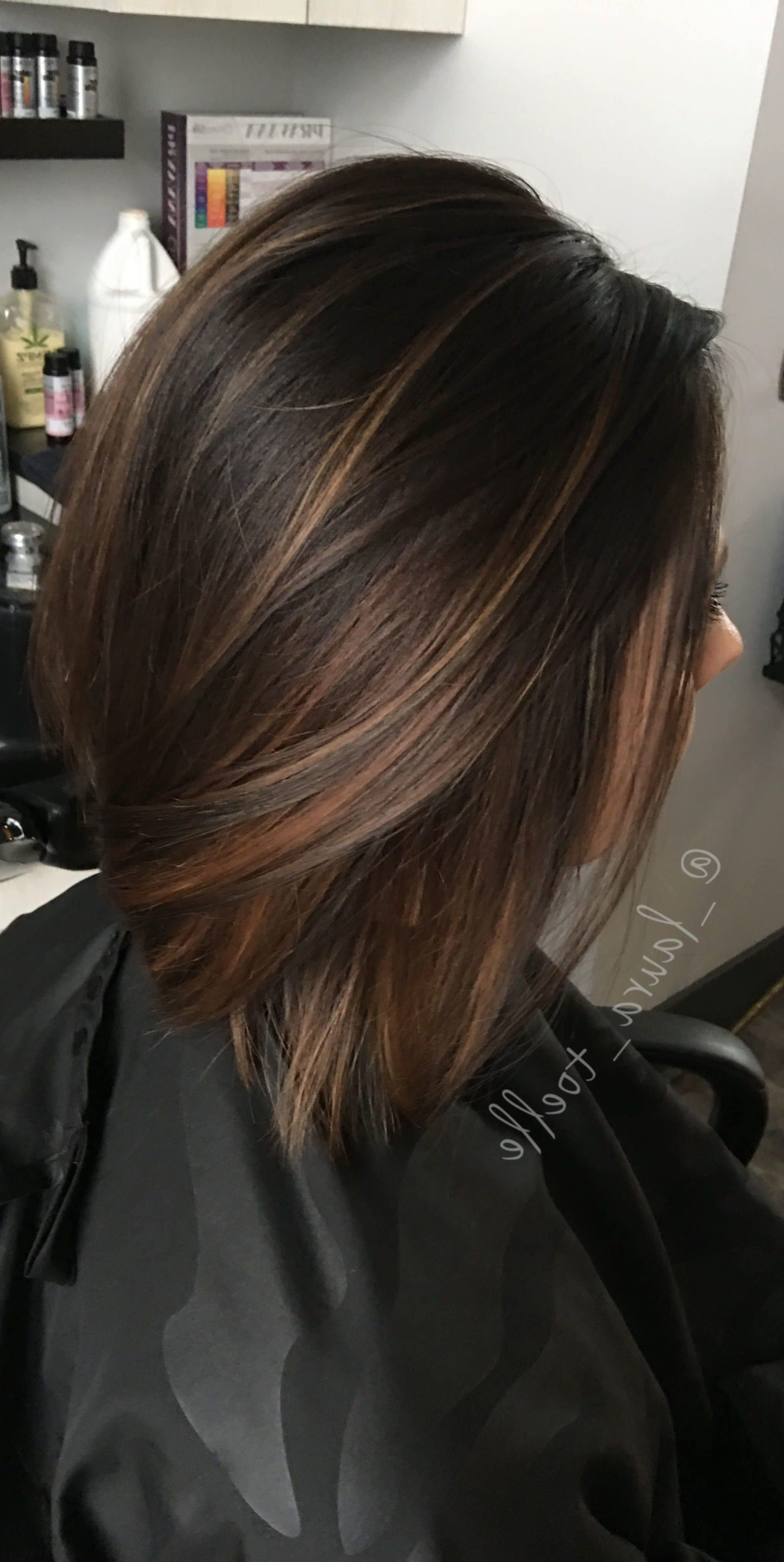 caramel hair colour on brown hair