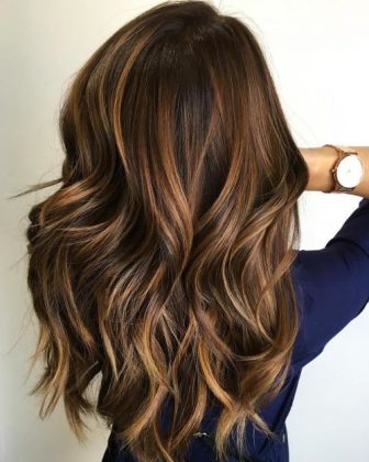 28 Incredible Examples of Caramel Balayage on Short Dark Brown Hair ...