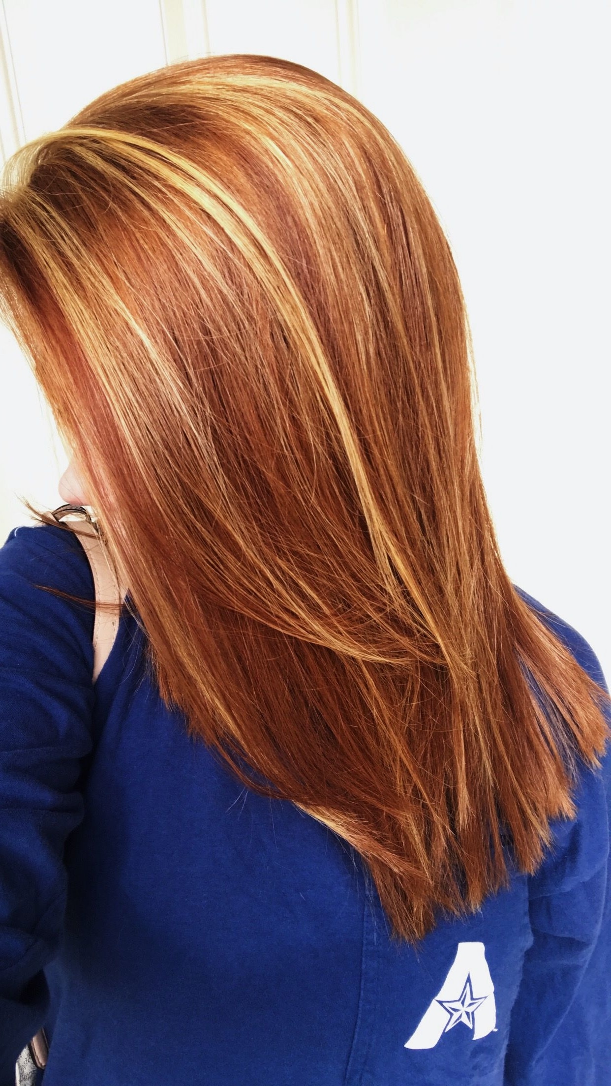 red hair highlights