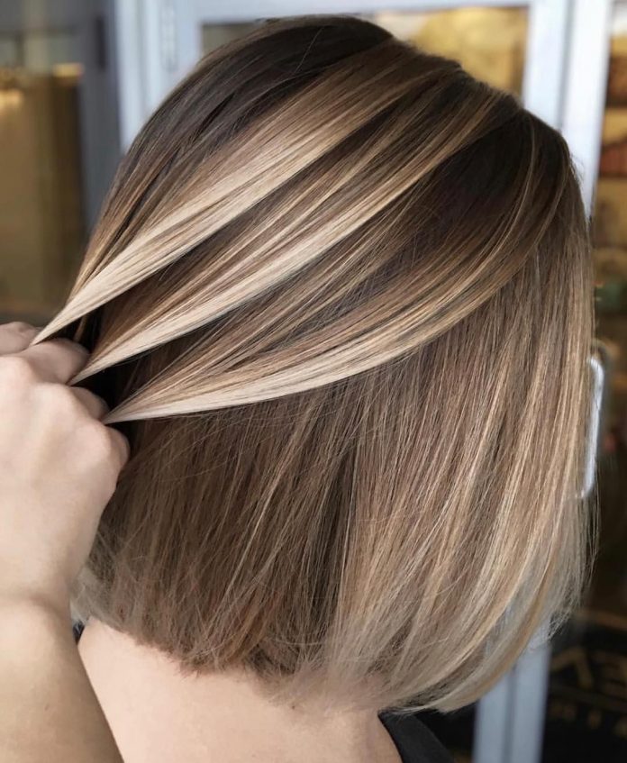 Balayage Hair Color Ideas for Blonde Short Straight Hair
