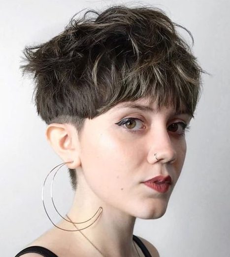 Messy bowl cut