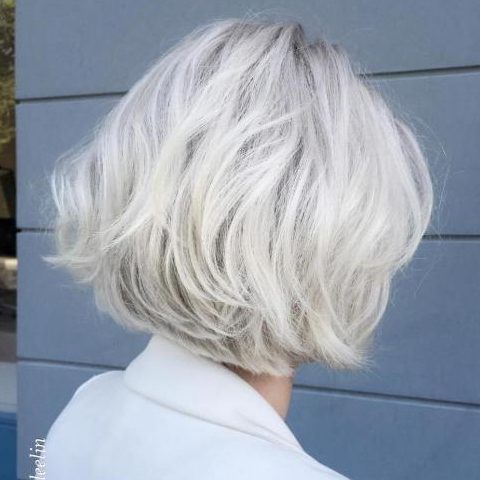 Ash blonde bob hairstyle