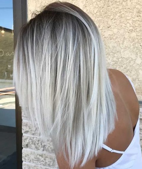 Ash blonde for short straight hair