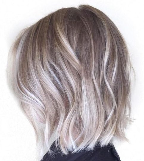 Ash blonde for short wavy hair