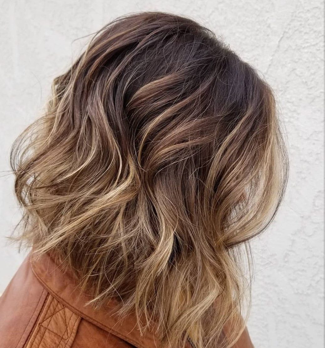 Balayage sun kissed short hair