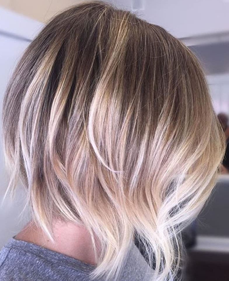 Blonde Balayage hairstyle for bob