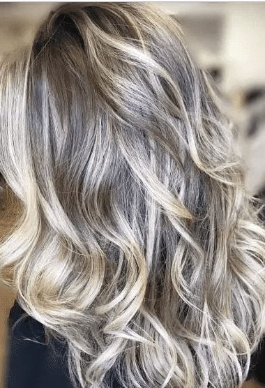 Blonde balayage hairstyle for ash blonde