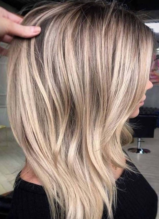 Blonde balayage tall hair