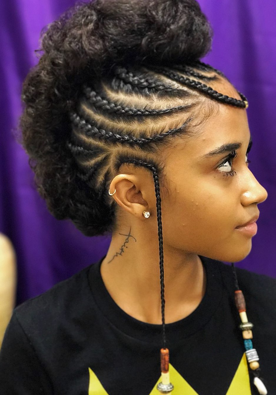Braided natural hairstyles for black women