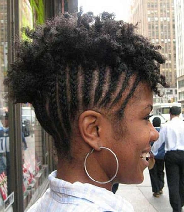 Braided natural short hairstyles for black women