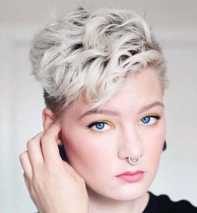 Chubby face short androgynous haircuts