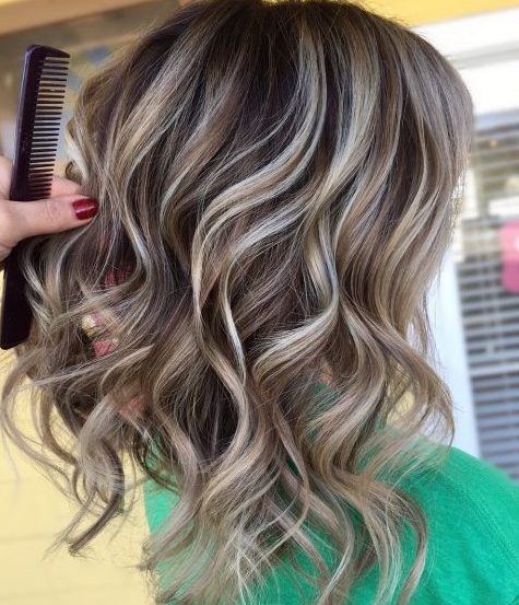 Dark blonde hair with highlights