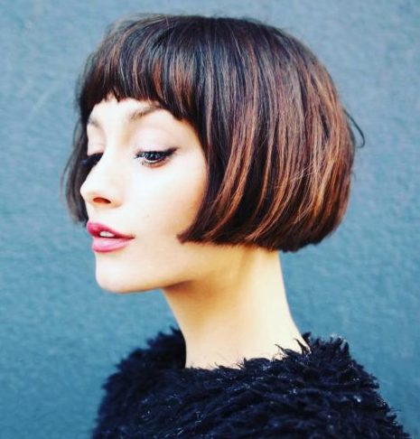 Ear length short bob hairstyles