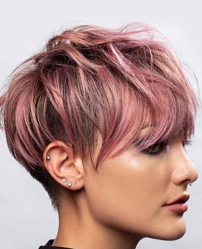 Colored Pixie Haircut for Short Hair 2021 Short Hair Models