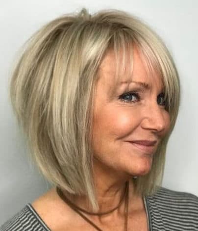 Fine hair bob hairstyles for older women