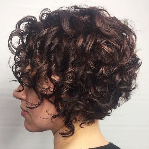 Layered short curly haircuts