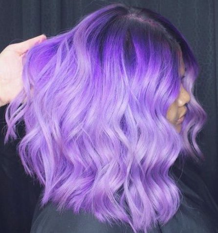 Pastel purple hair for ombre