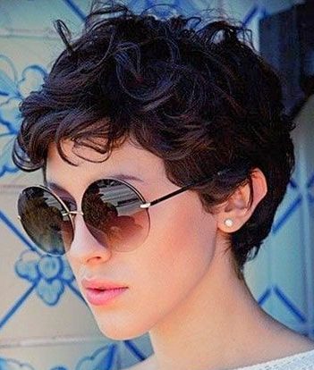 Pixie curly short hair