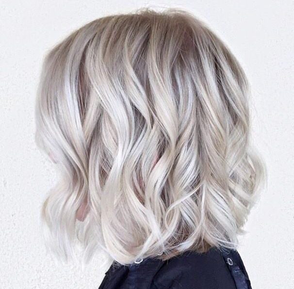 Platinum ice short blonde hair