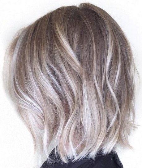 Short ash blonde highlights hairstyles balayage