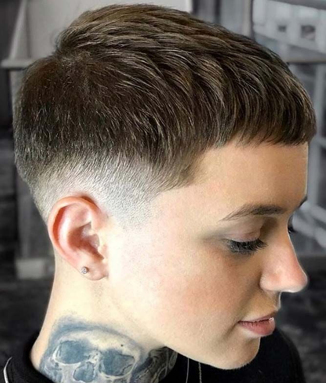 Short undercut androgynous haircuts