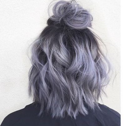 Silver purple hair