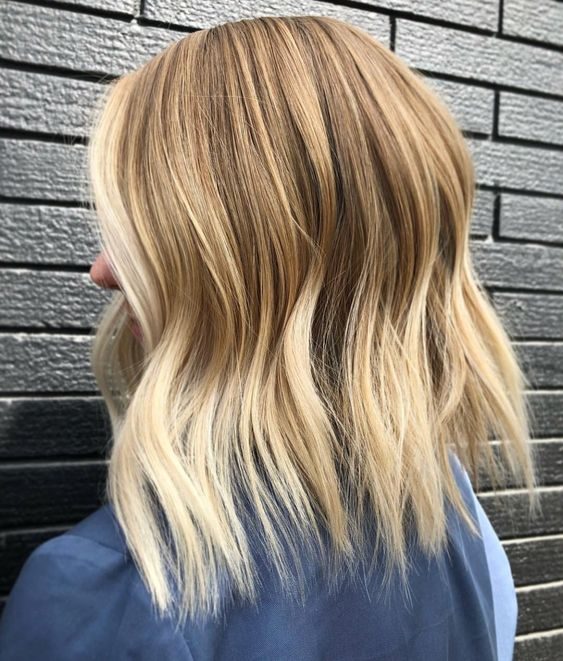 Natural blonde balayage short hair