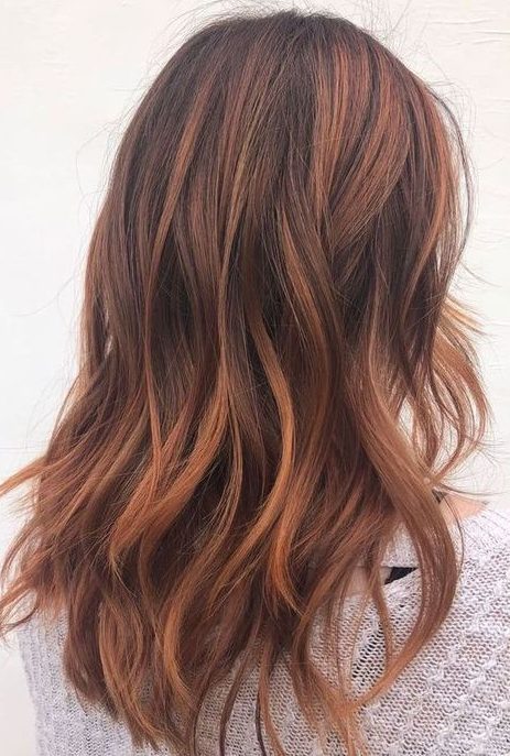 chestnut caramel auburn balayage