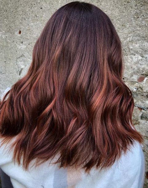 chestnut mahogany auburn balayage