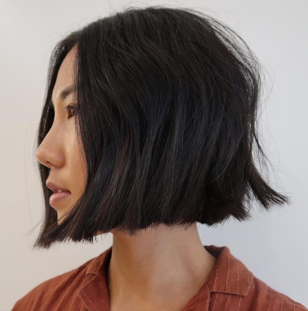 choppy chin length hairstyles