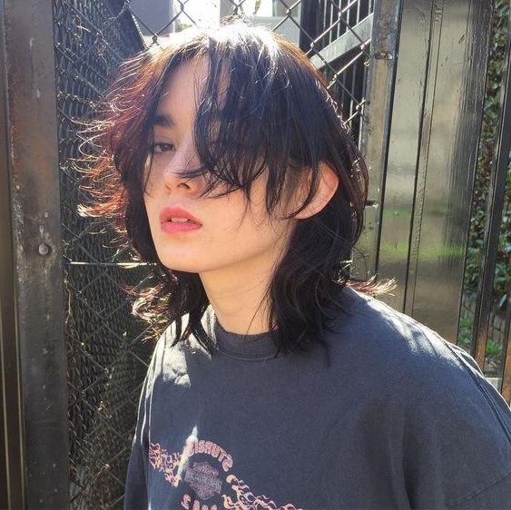 Curtain Bangs Wolf Cut Short Hair Cabmaz