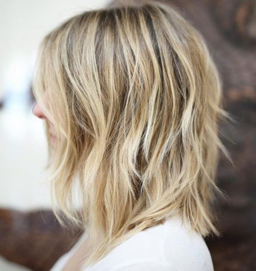 layered feathered hairstyles for medium lenght hair