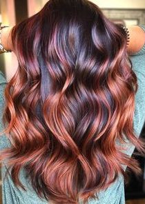 light brown chestnut auburn balayage