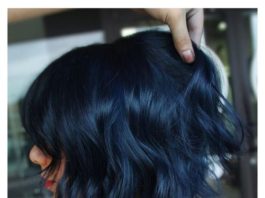 mermaid blue ombre hair short