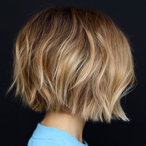 shaggy choppy layered bob for girls