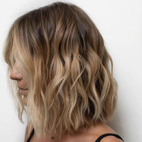 short balayage hair brown