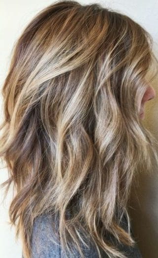 Shoulder length balayage short hair