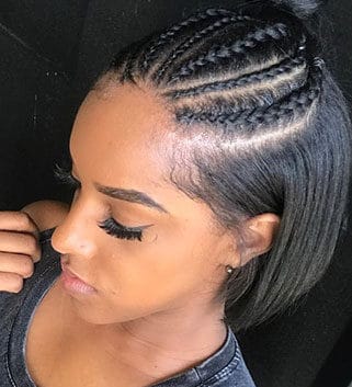 Black hair braids for short hair