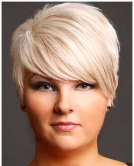 Chubby face double chin pixie cut short hairstyles