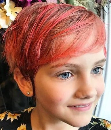 Cute little girl pixie cut