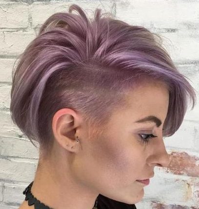 Feminine undercut pixie