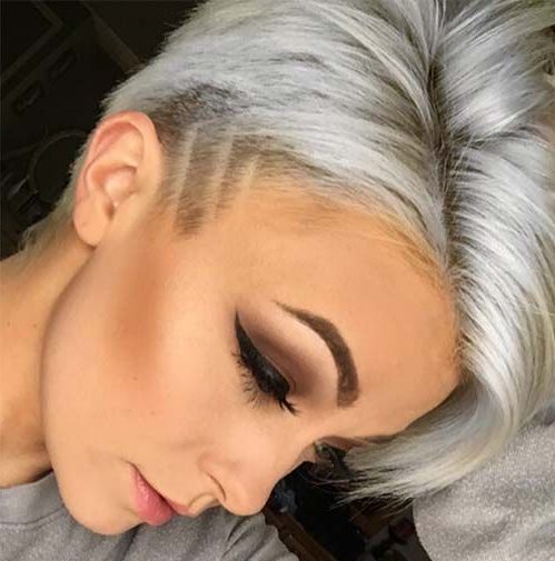 Feminine undercut pixie