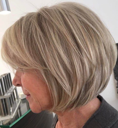 Fine hair bob hairstyles for over 60